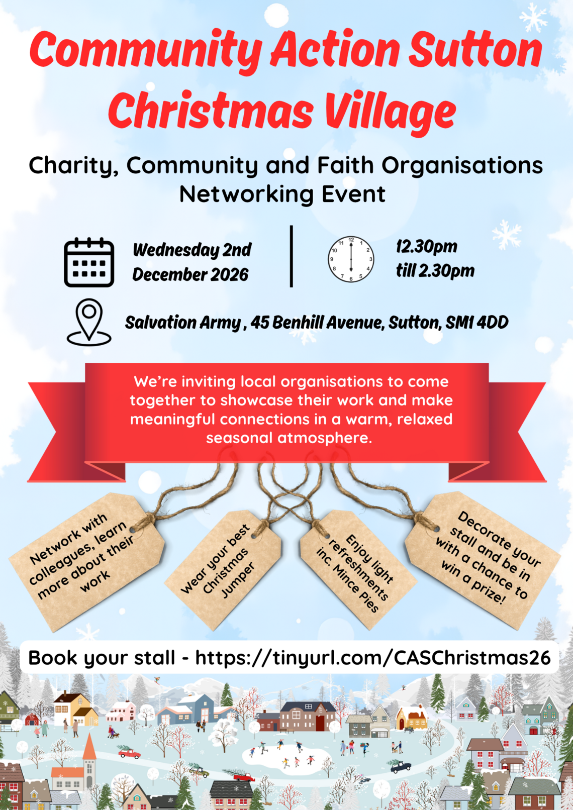 A4 CAS Christmas Village Flyer