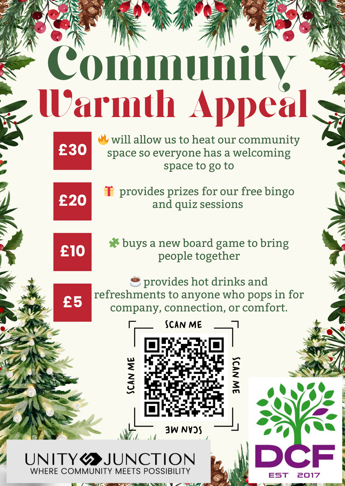 Duffus Festive Fundraising Poster