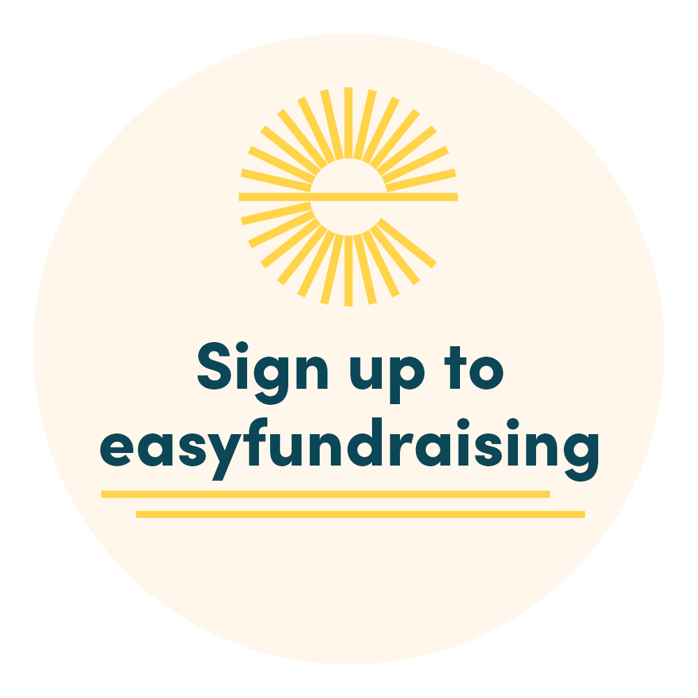 easyFundraising sign up button