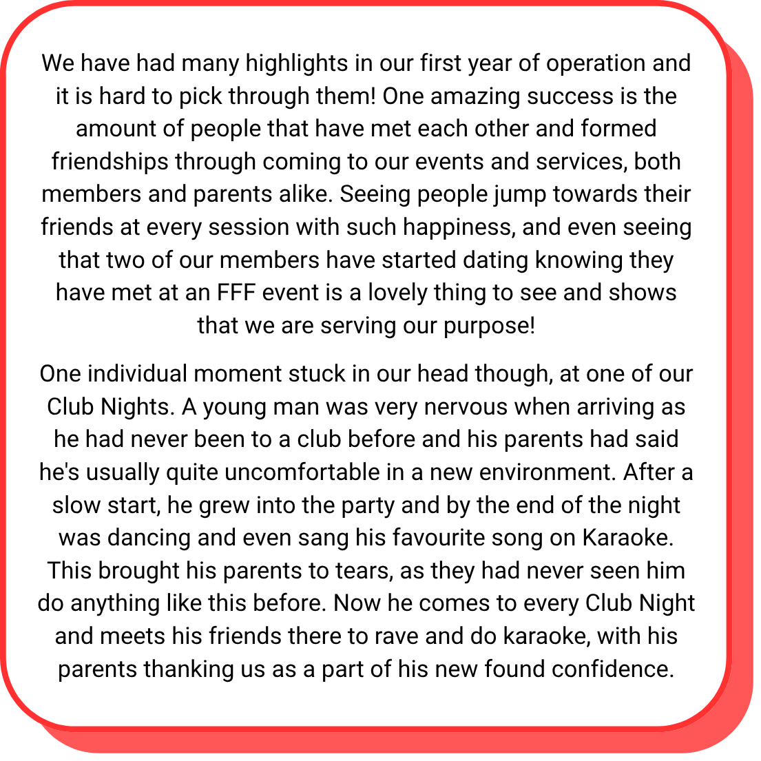 FFF Success Story 