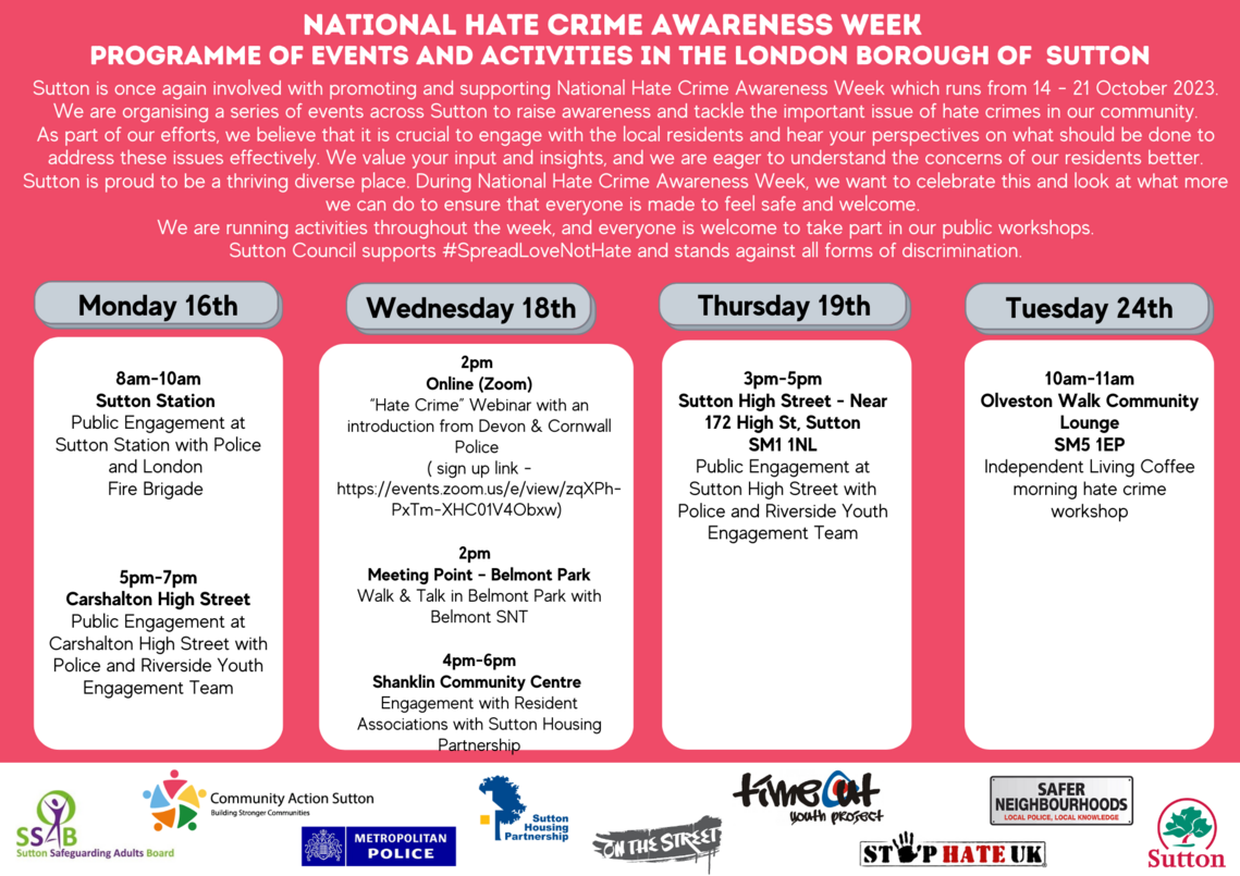 NHCAW Public Events Timetable 2023